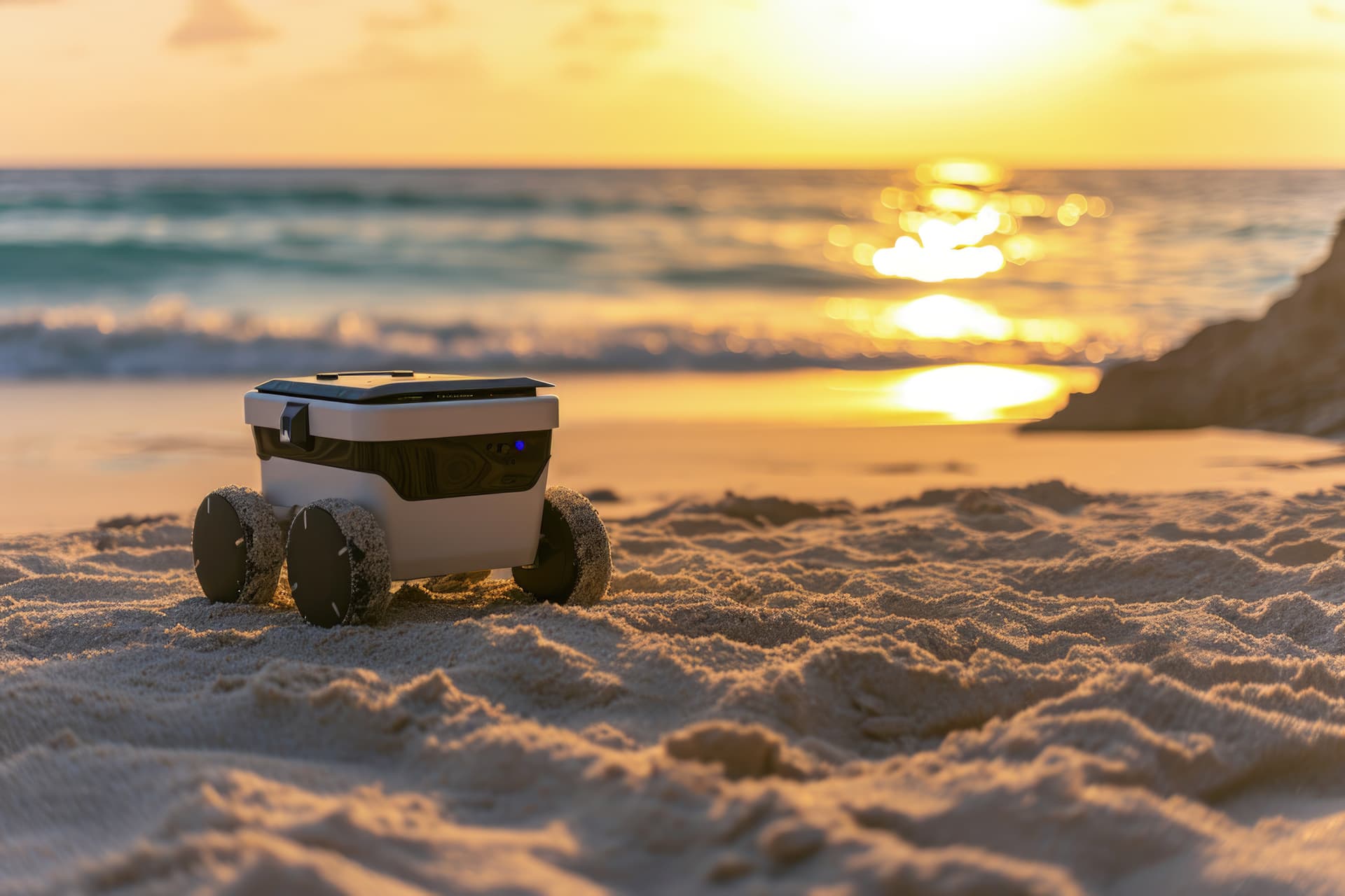 Beach cleaning robot